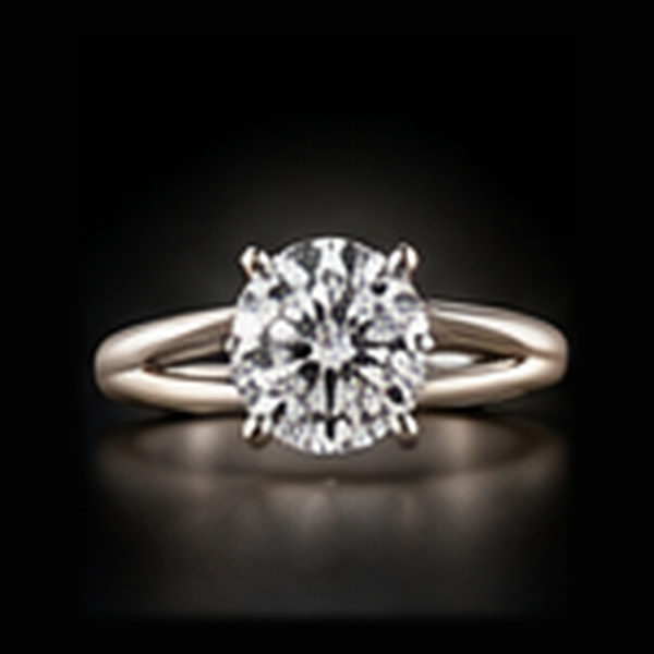 Classic solitaire diamond engagement ring
