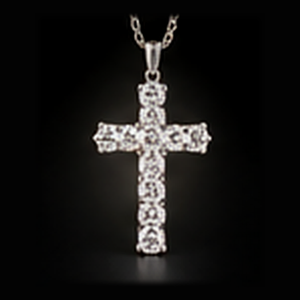 Diamond cross pendant