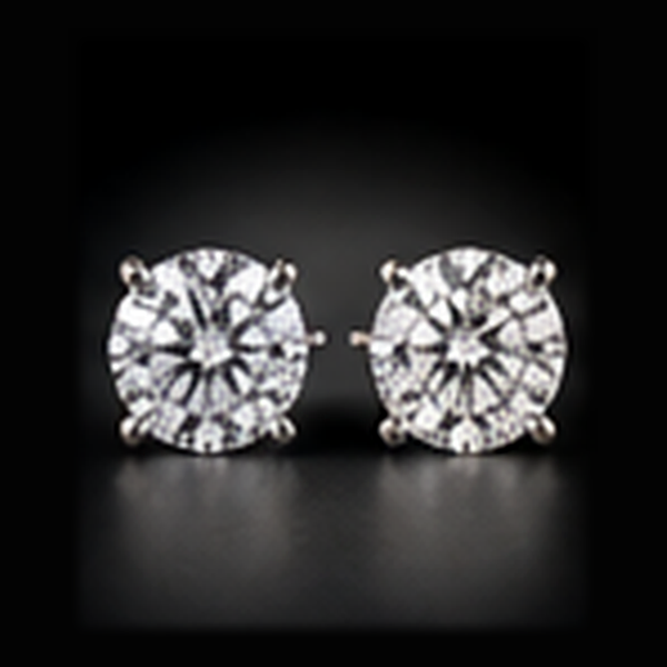 Diamond stud earrings