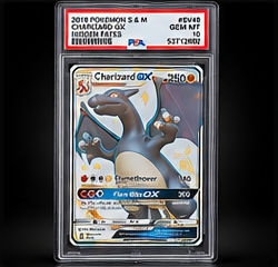 PSA 10 Charizard GX Hidden Fates card